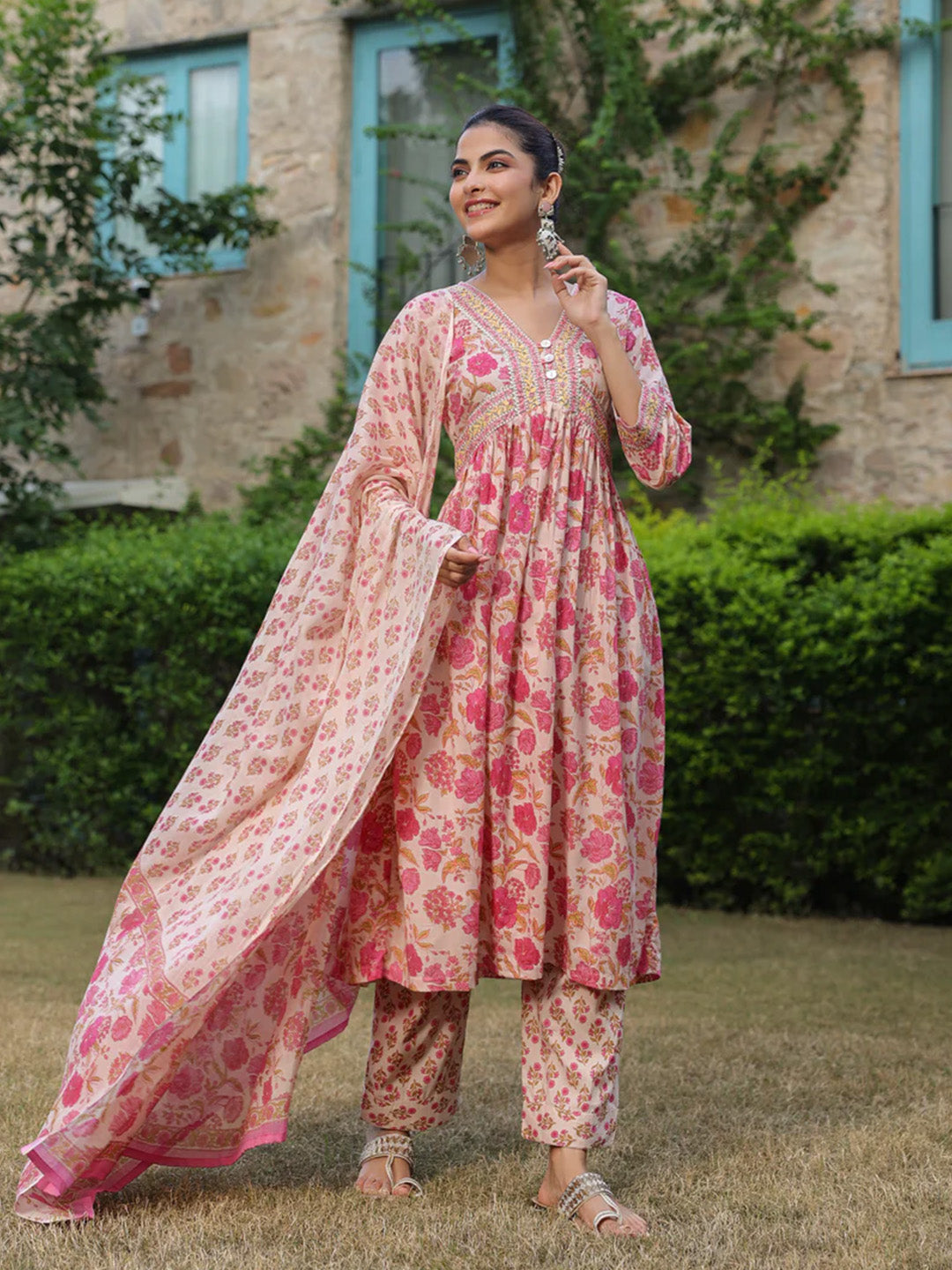 Kamini Kurta Set | Rose