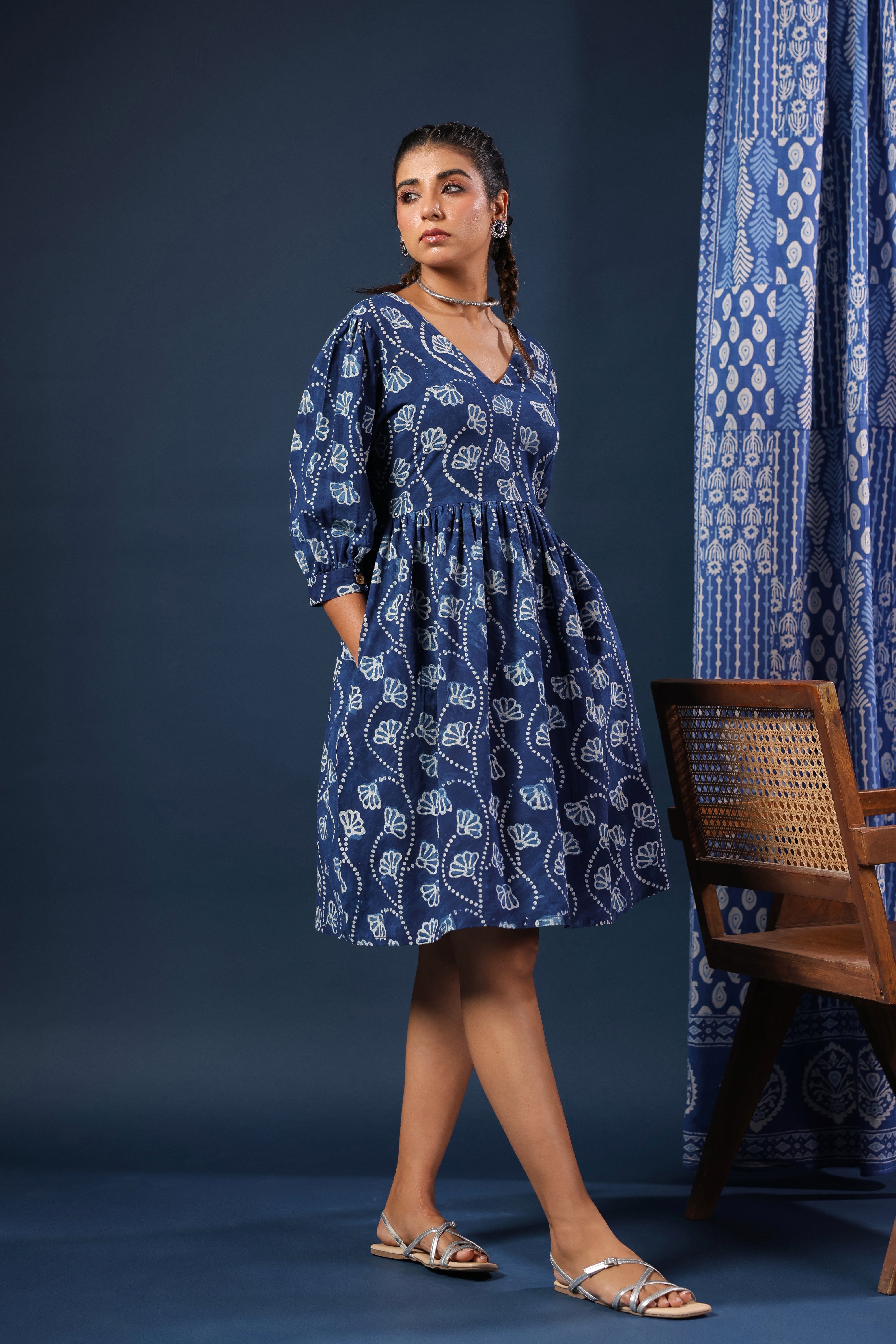 Dabu Printed Cotton Summer Dress