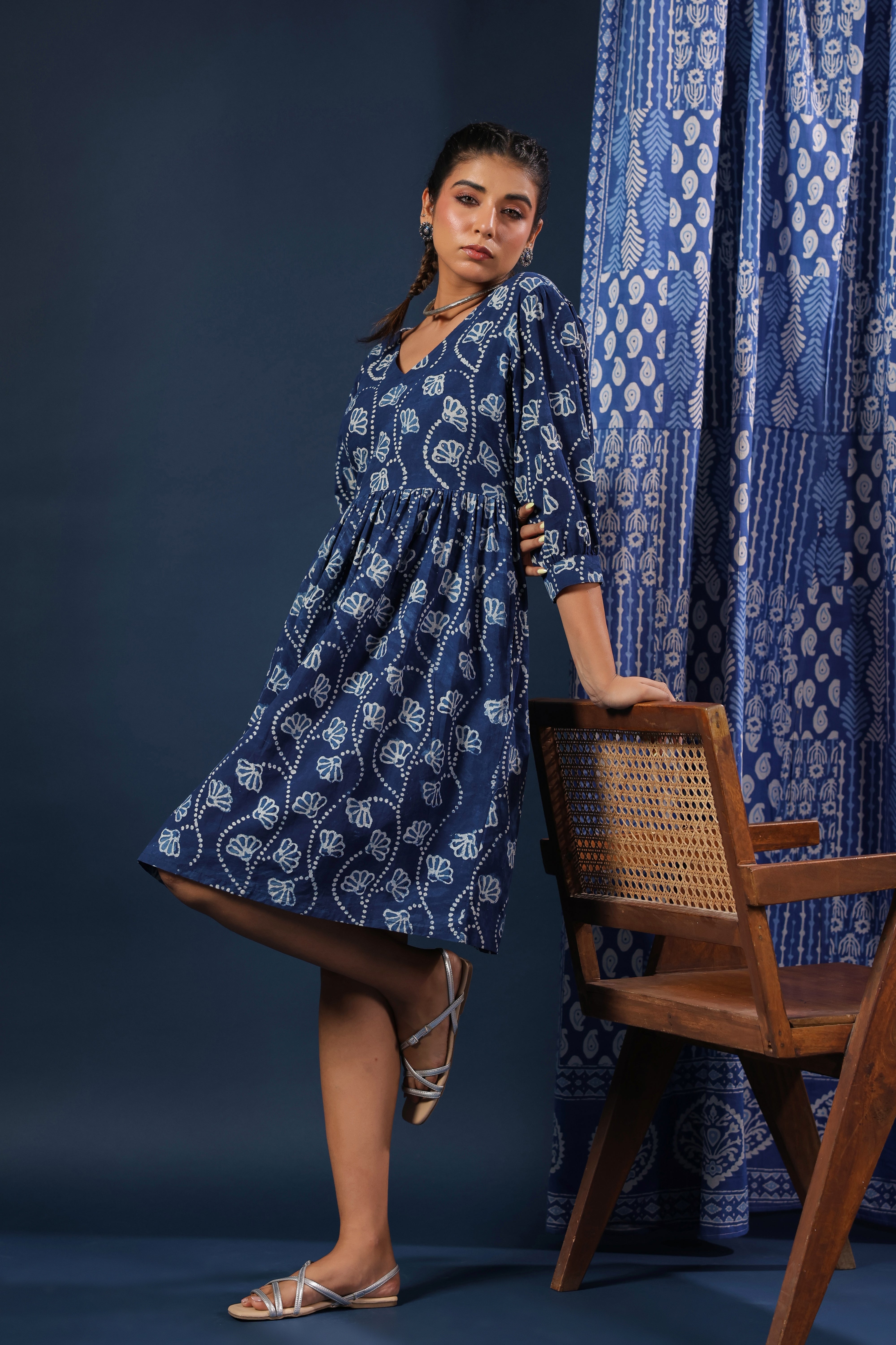 Dabu Printed Cotton Summer Dress