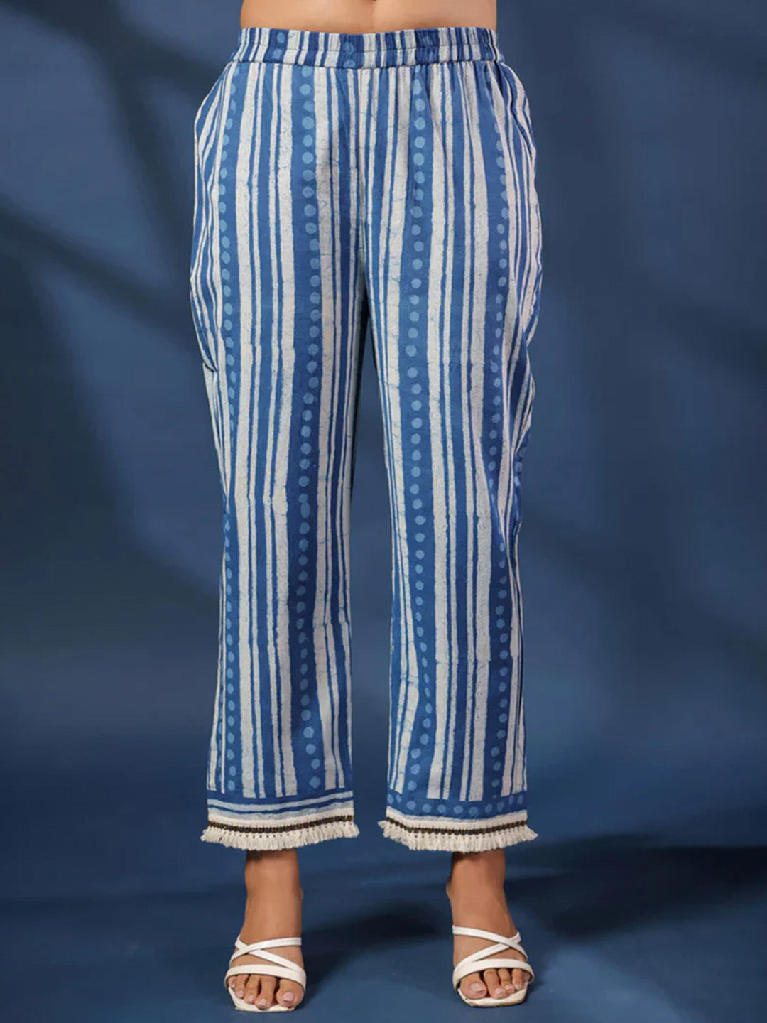 Dabu Printed Kurta and Palazzo Set