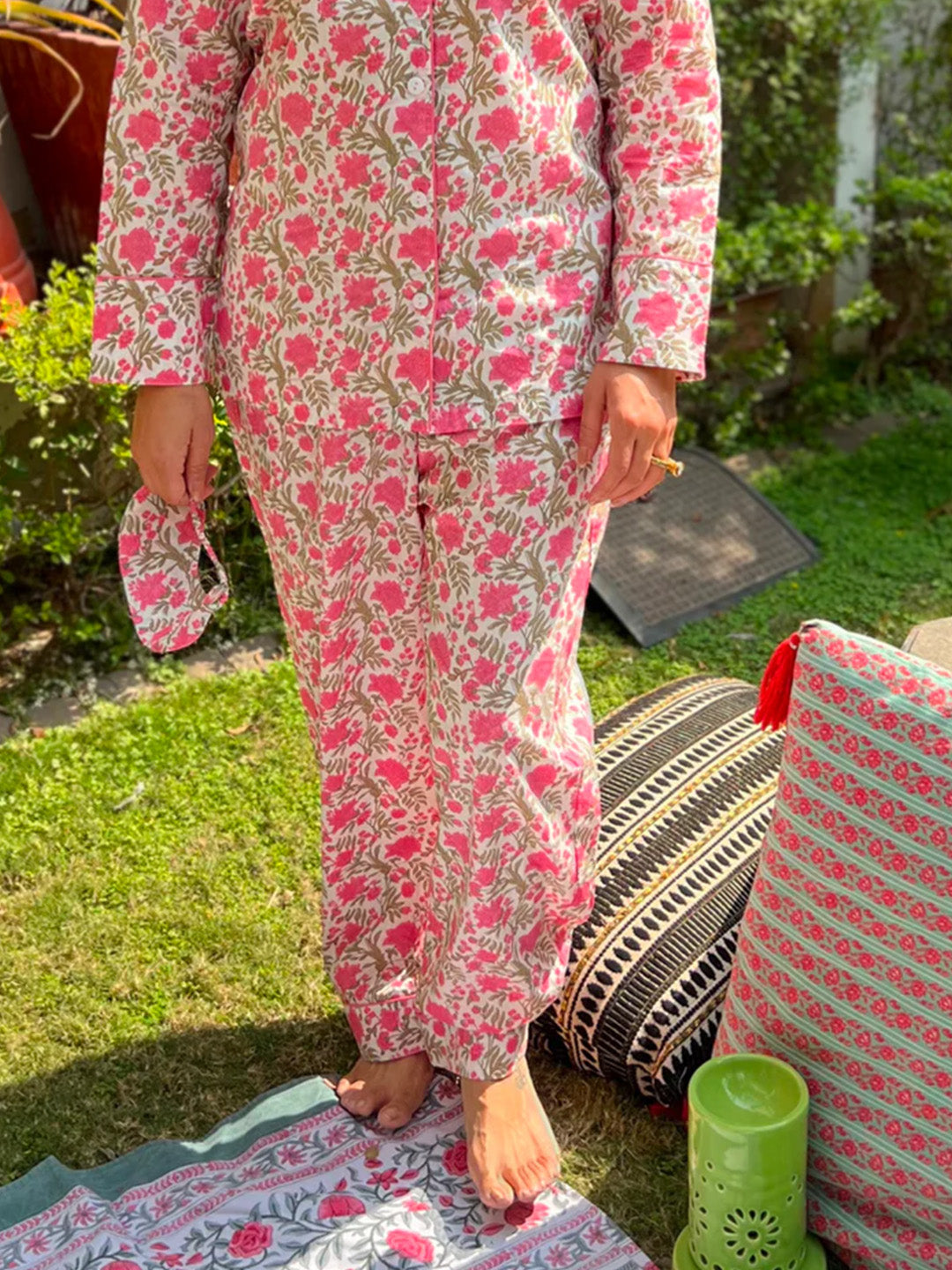 Raja Park PJ Set | Pink Floral