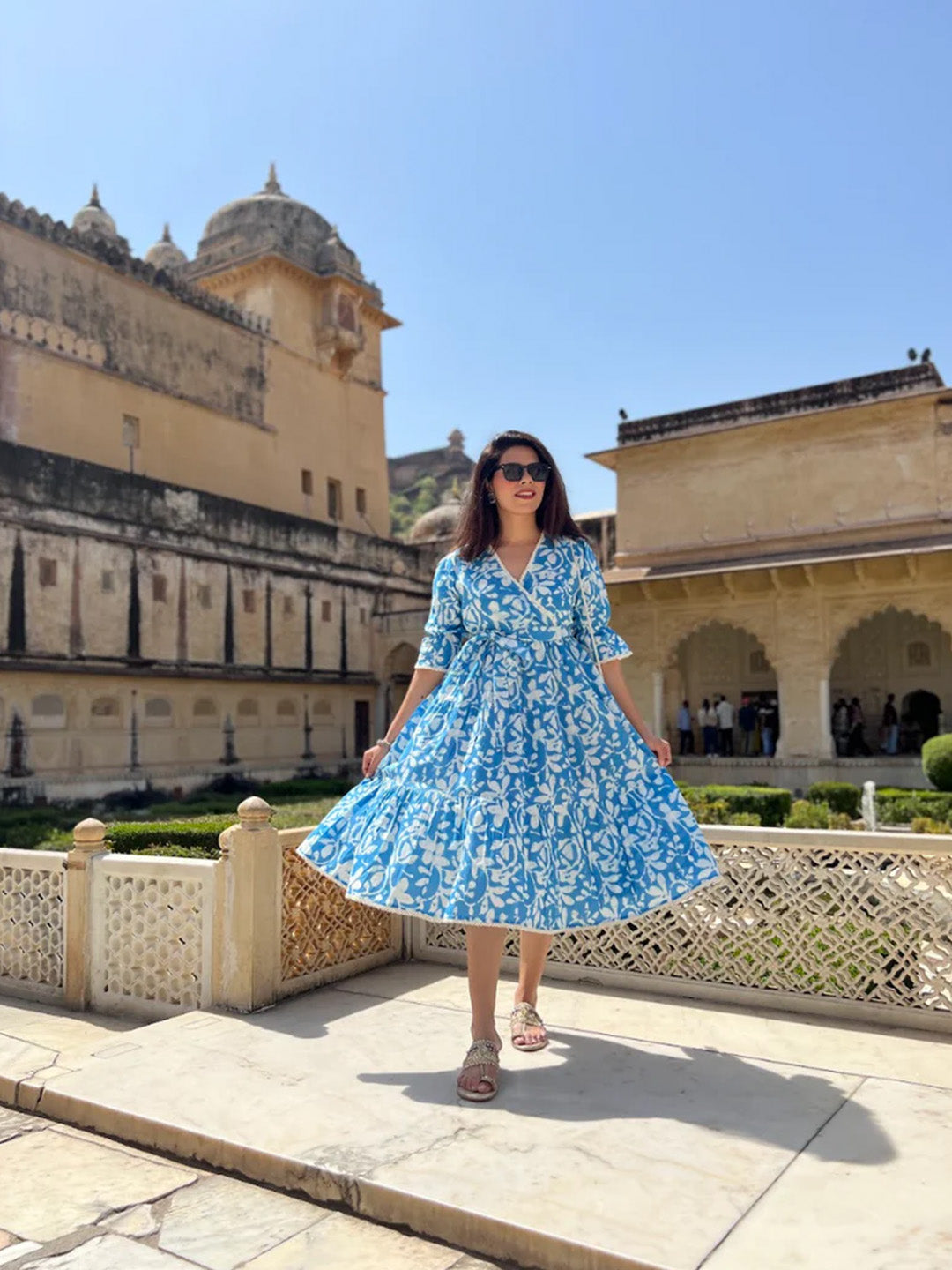 Man Sagar Dress | Sky Blue