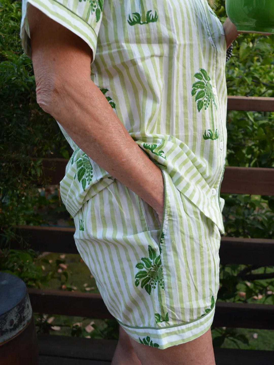 Shanti PJ Set Short | Summer Palms