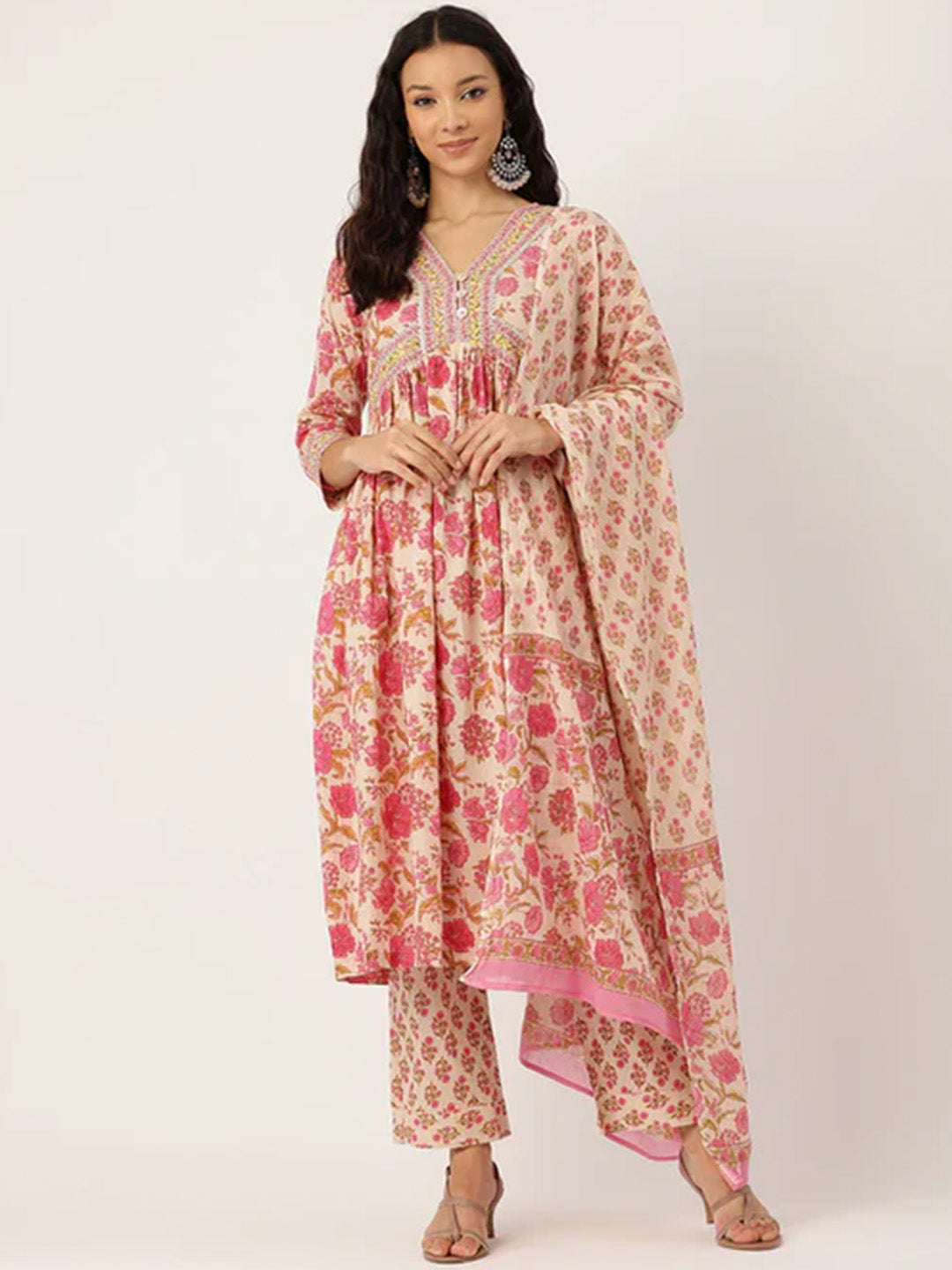 Kamini Kurta Set | Rose