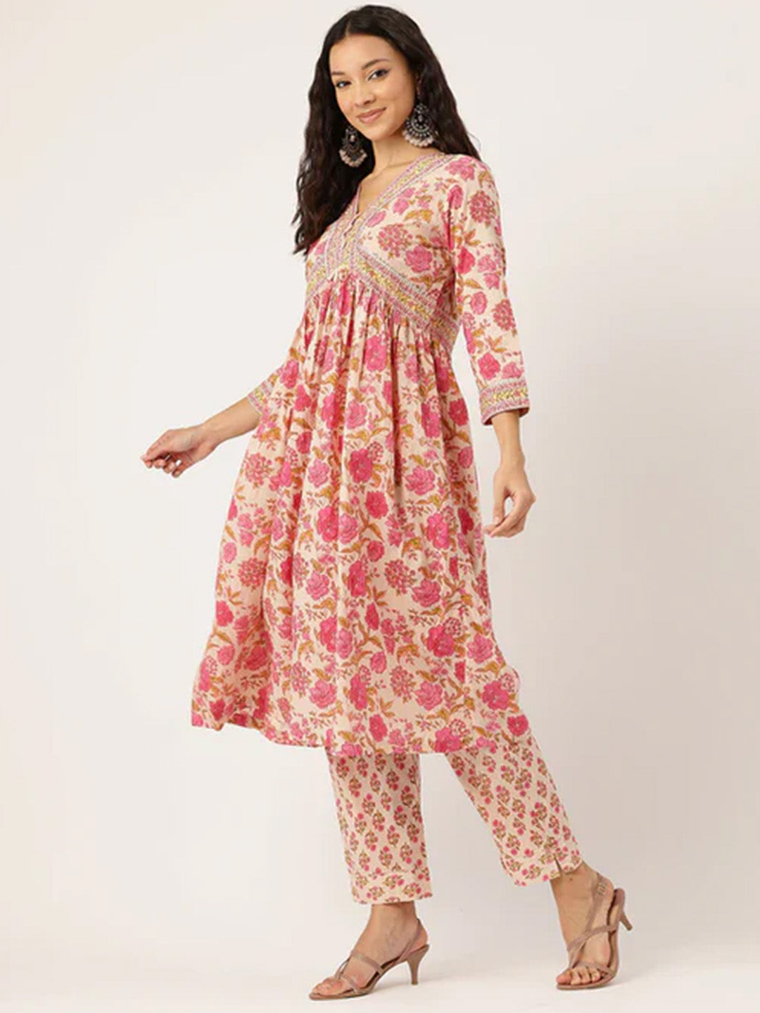 Kamini Kurta Set | Rose