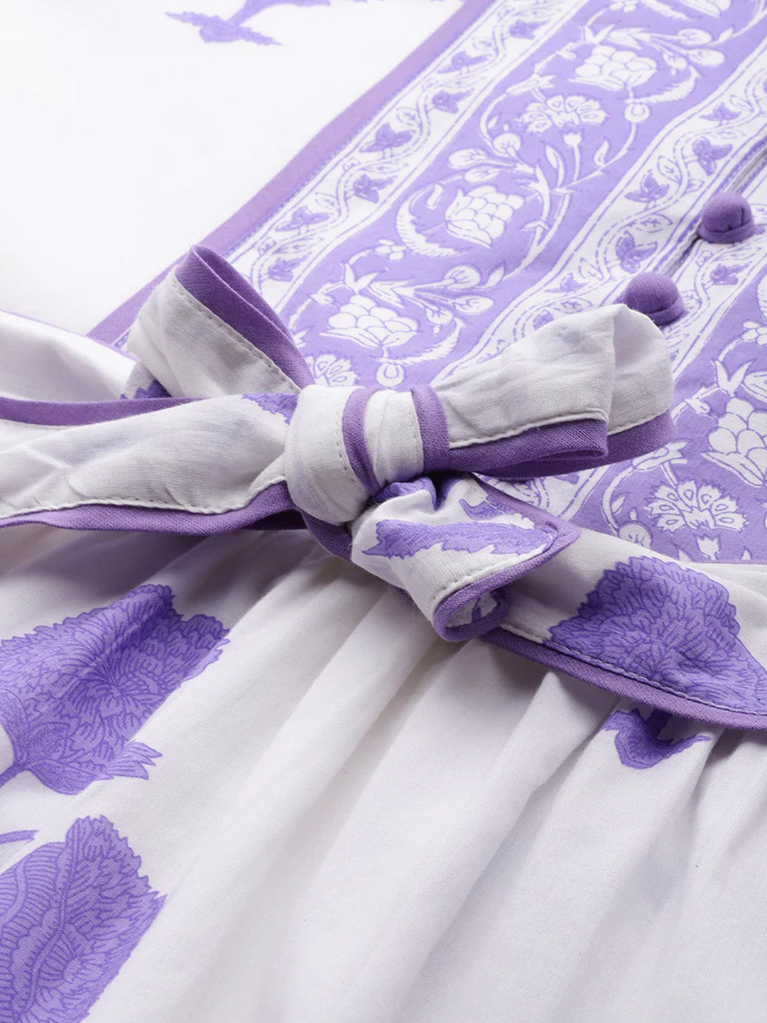 Mughal Print Dress | Lavender