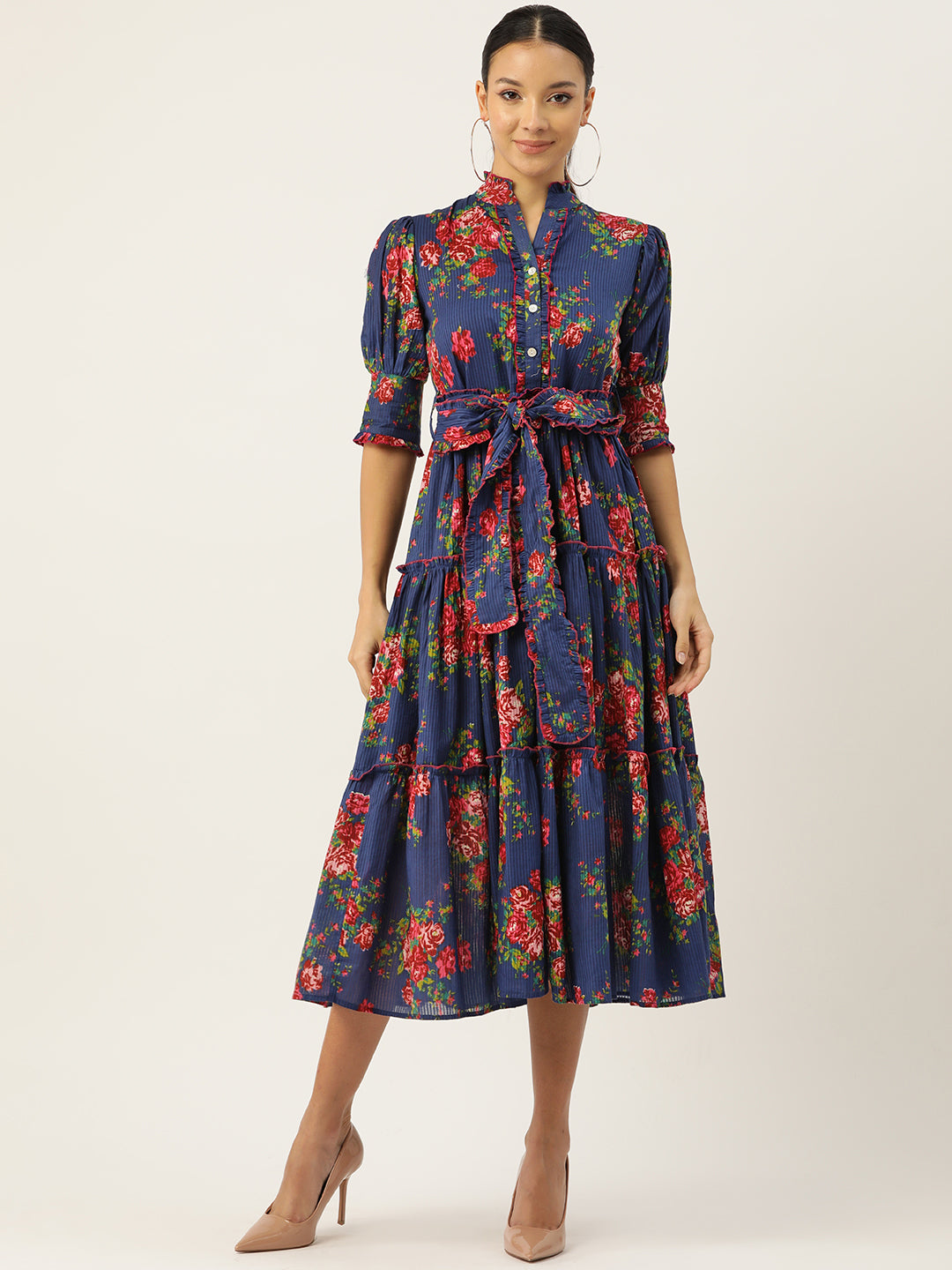 Saumya Dress | Deep Blue