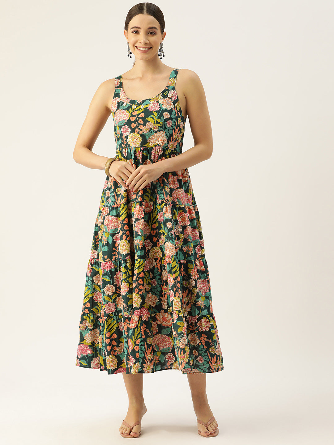 Surya Dress | Indigo Floral
