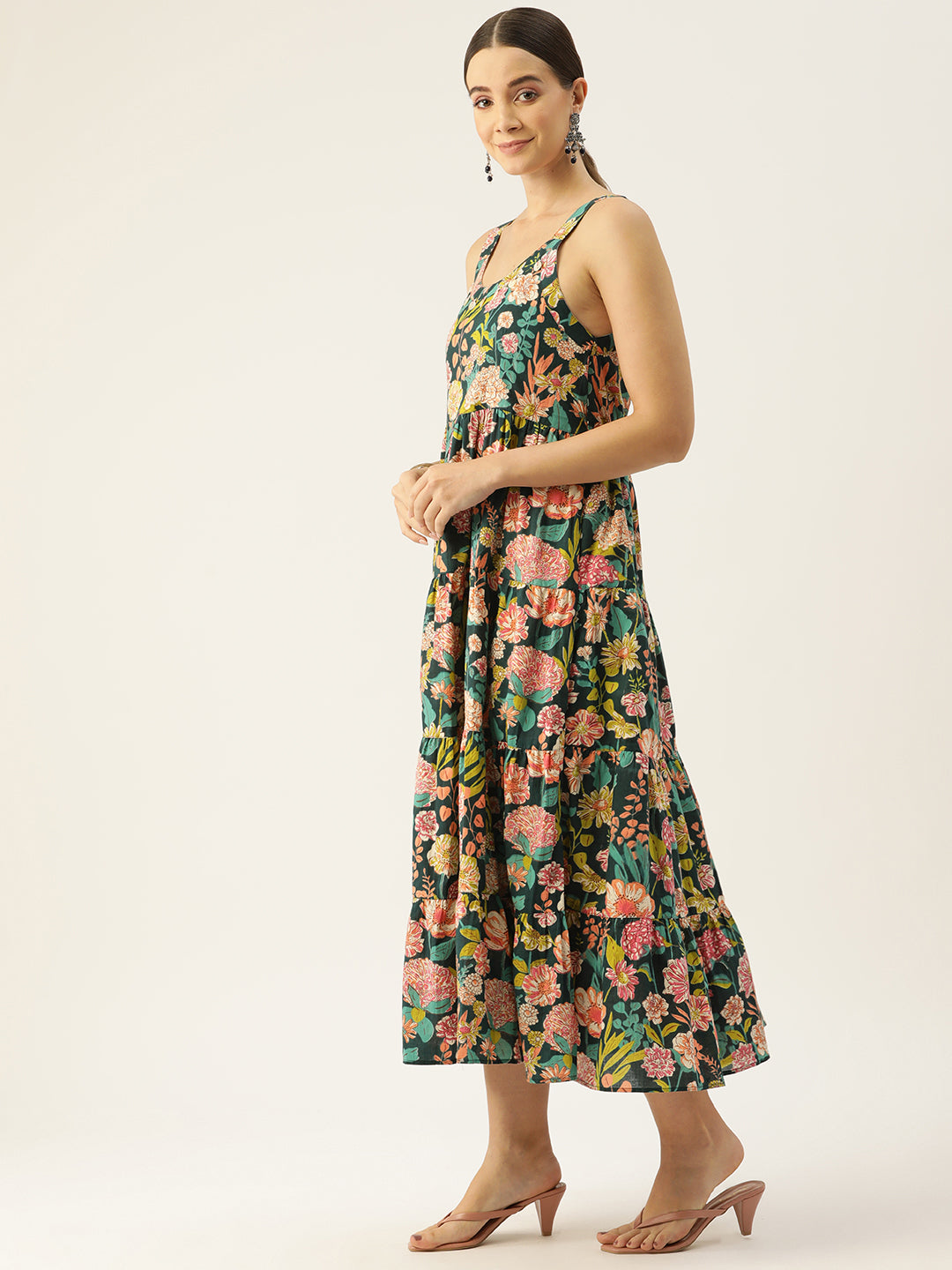 Surya Dress | Indigo Floral