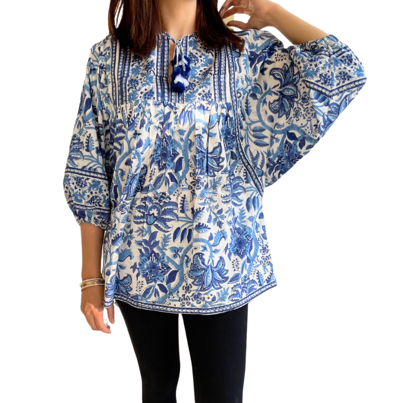 Boho Dreams Top | Neelkanth Blue
