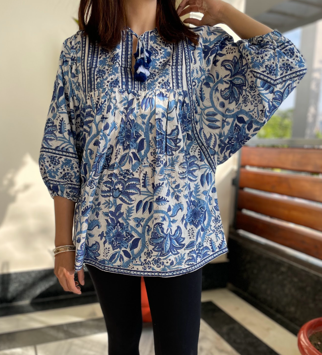 Boho Dreams Top | Neelkanth Blue
