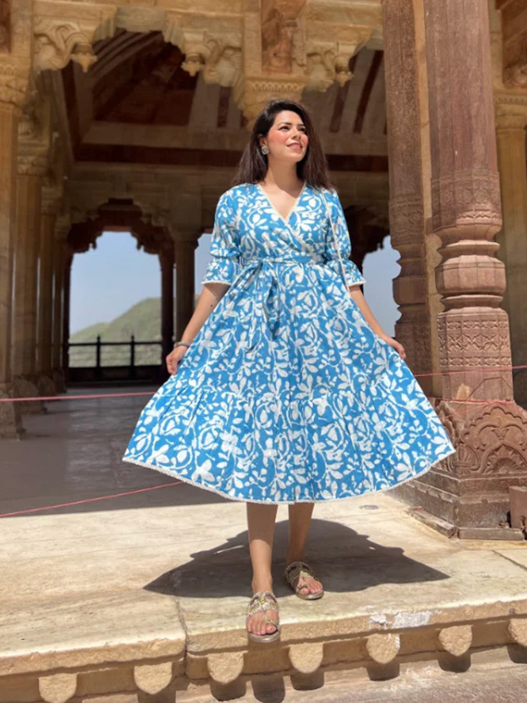 Man Sagar Dress | Sky Blue