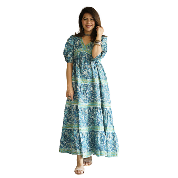 Jheel Dress | Lake Blue