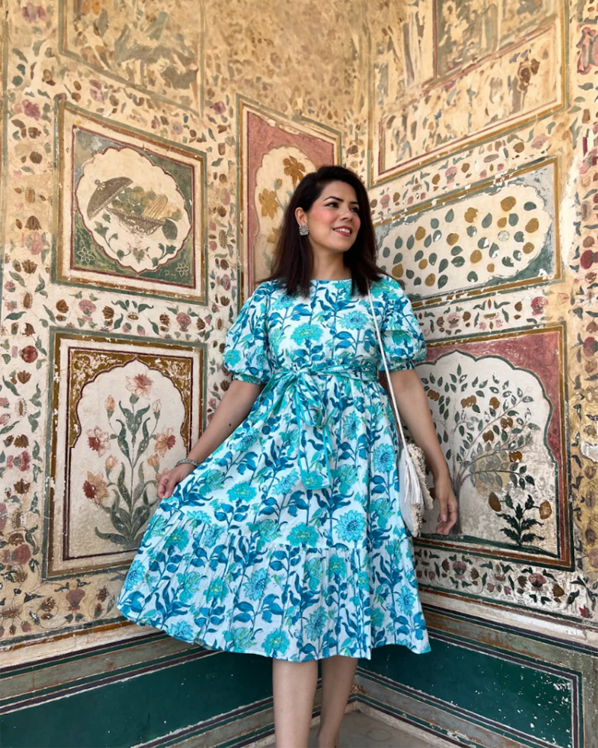 Meethi Dress | Turquoise