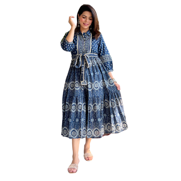 Kalyani Dress | Deep Blue