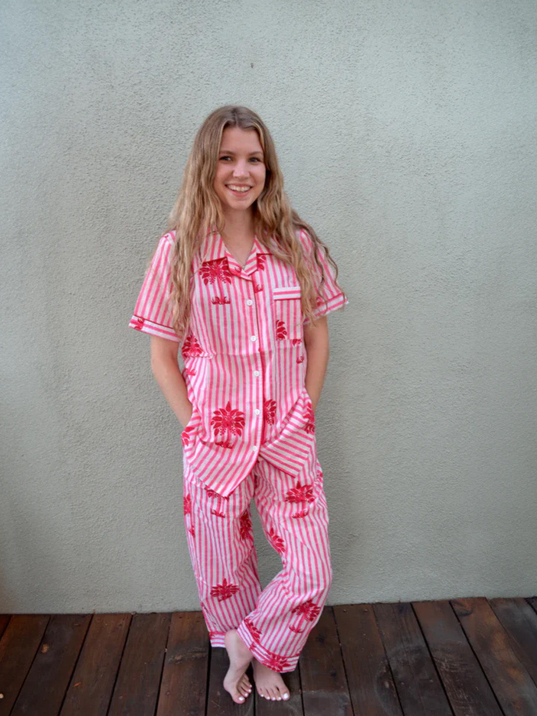 Shanti PJ Set | Pink Palms