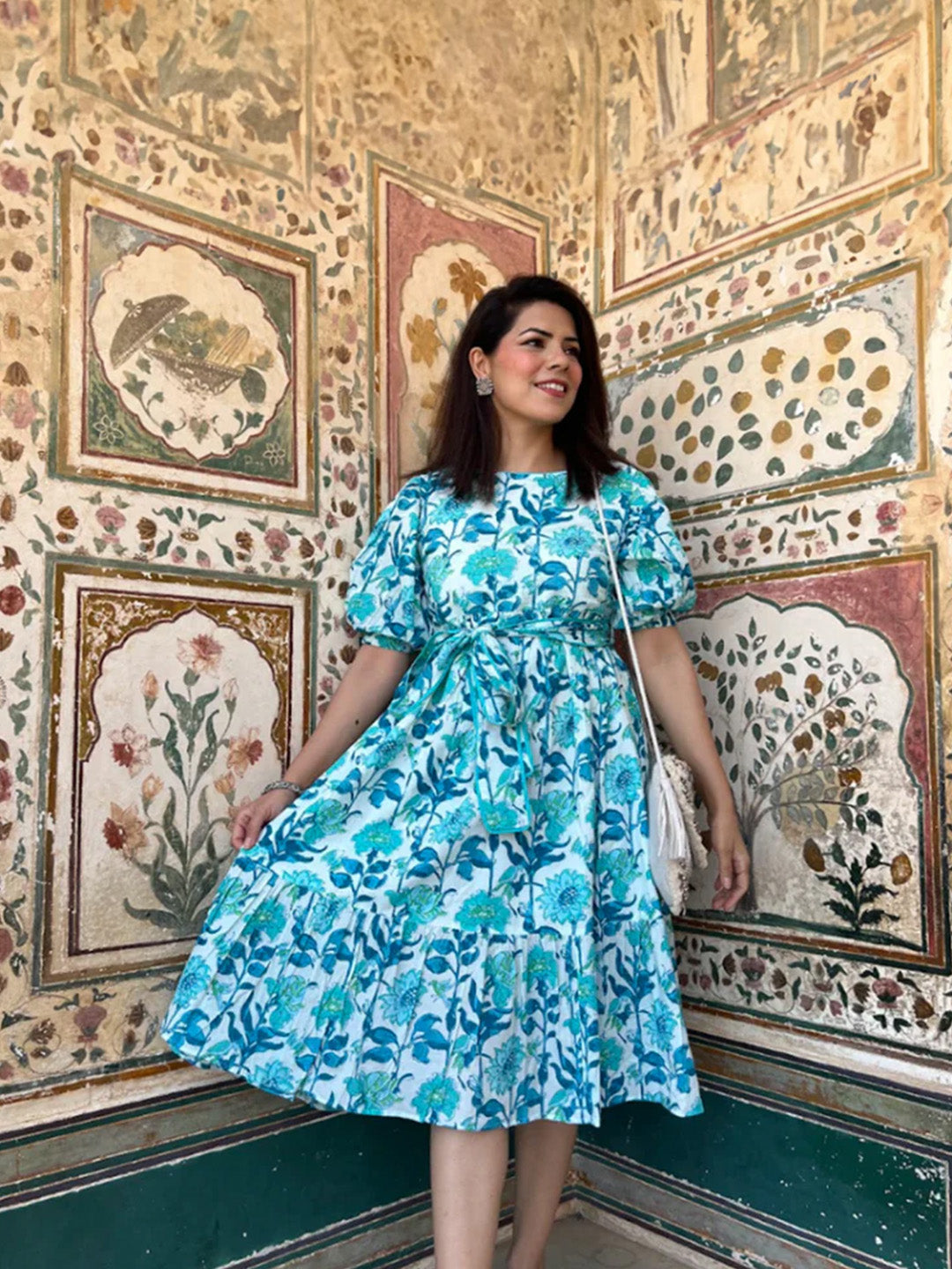 Meethi Dress | Turquoise