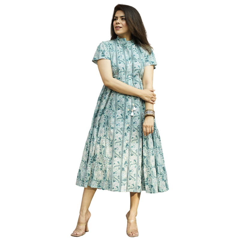 Roshni Dress | Seafoam