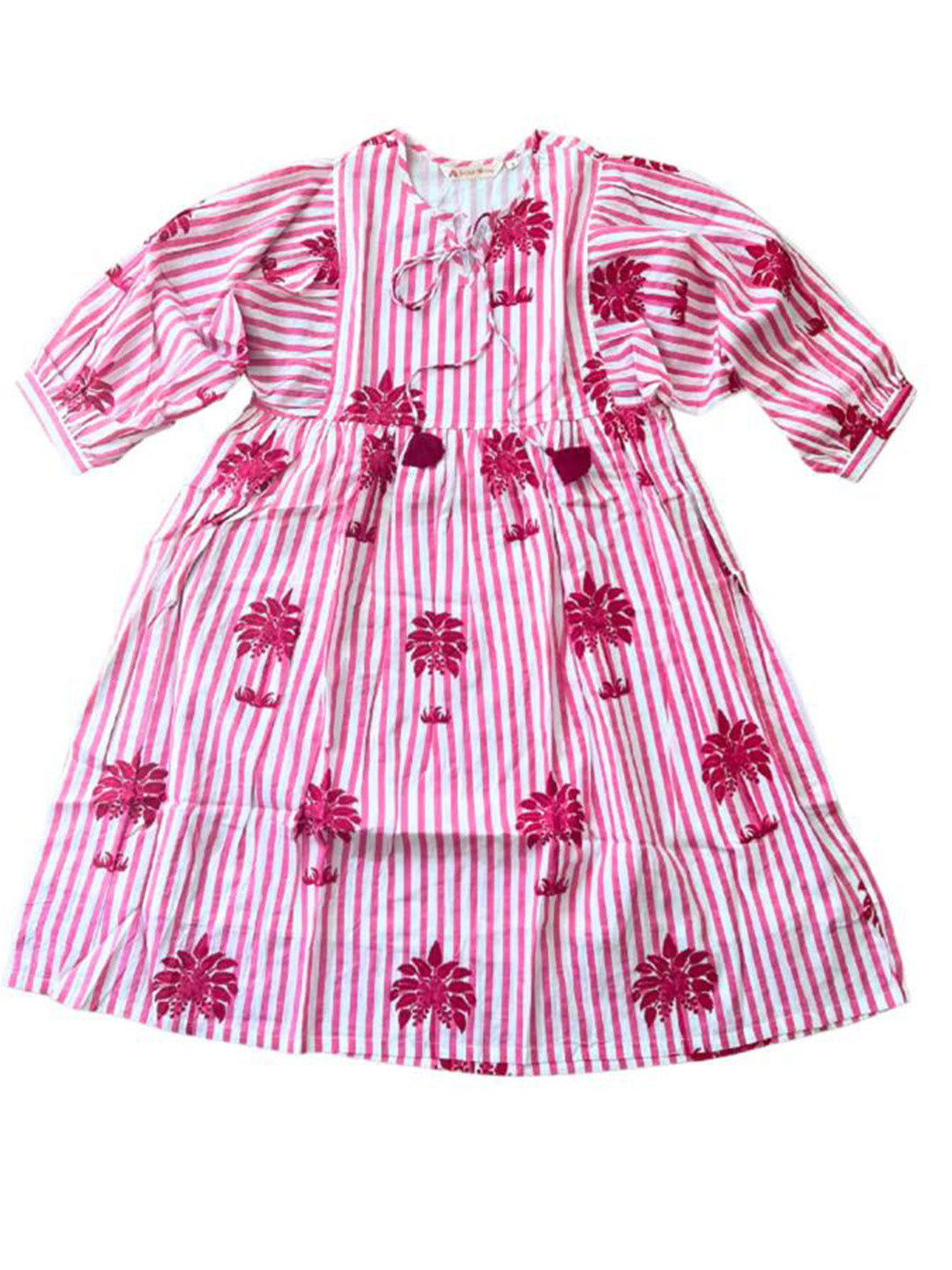 Sapna Dress | Pink Palms