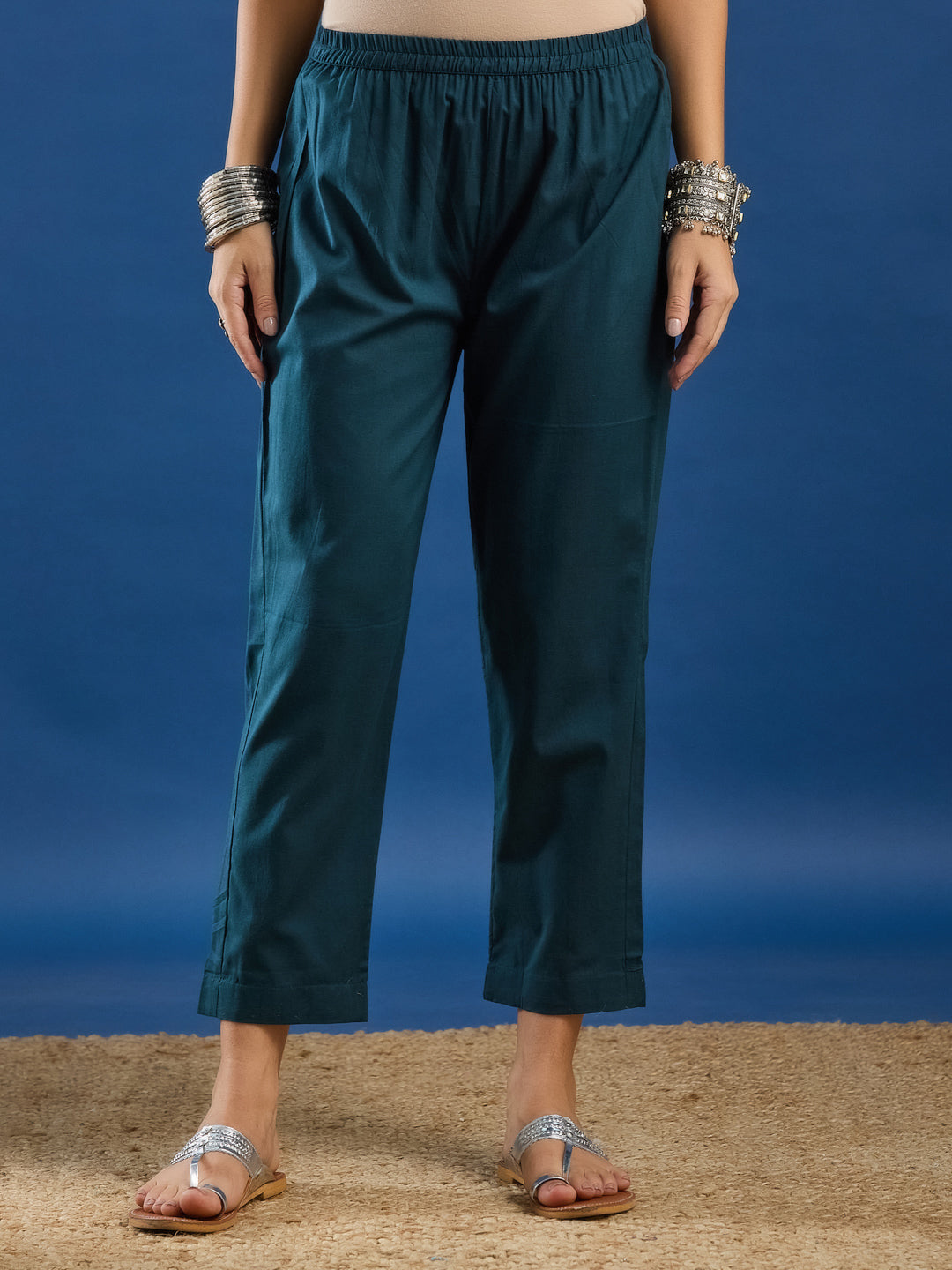 Green Handblock Printed Kurta Set