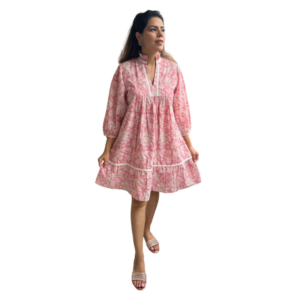 Anshu Dress | Pink Blossom