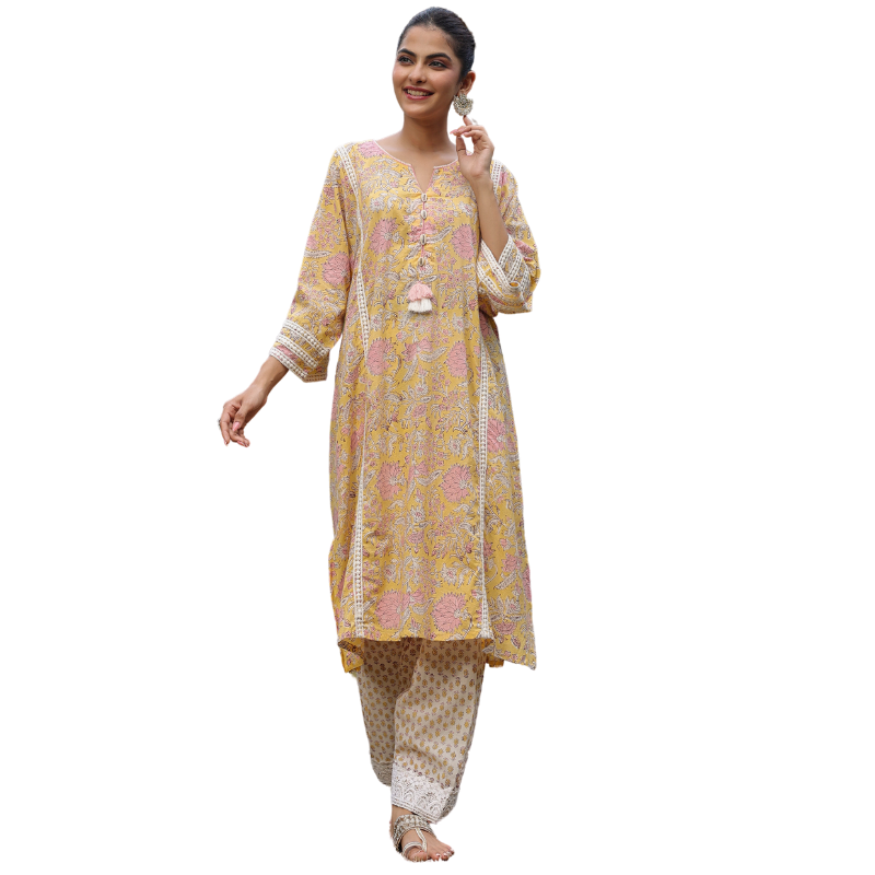 Afghani Chogha Set | Yellow