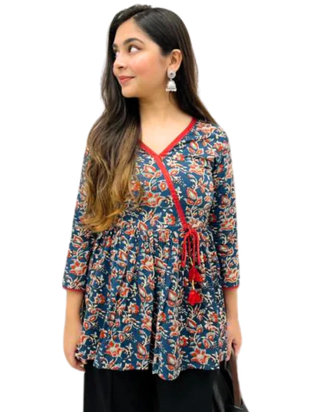 Riya Top | Indigo Floral