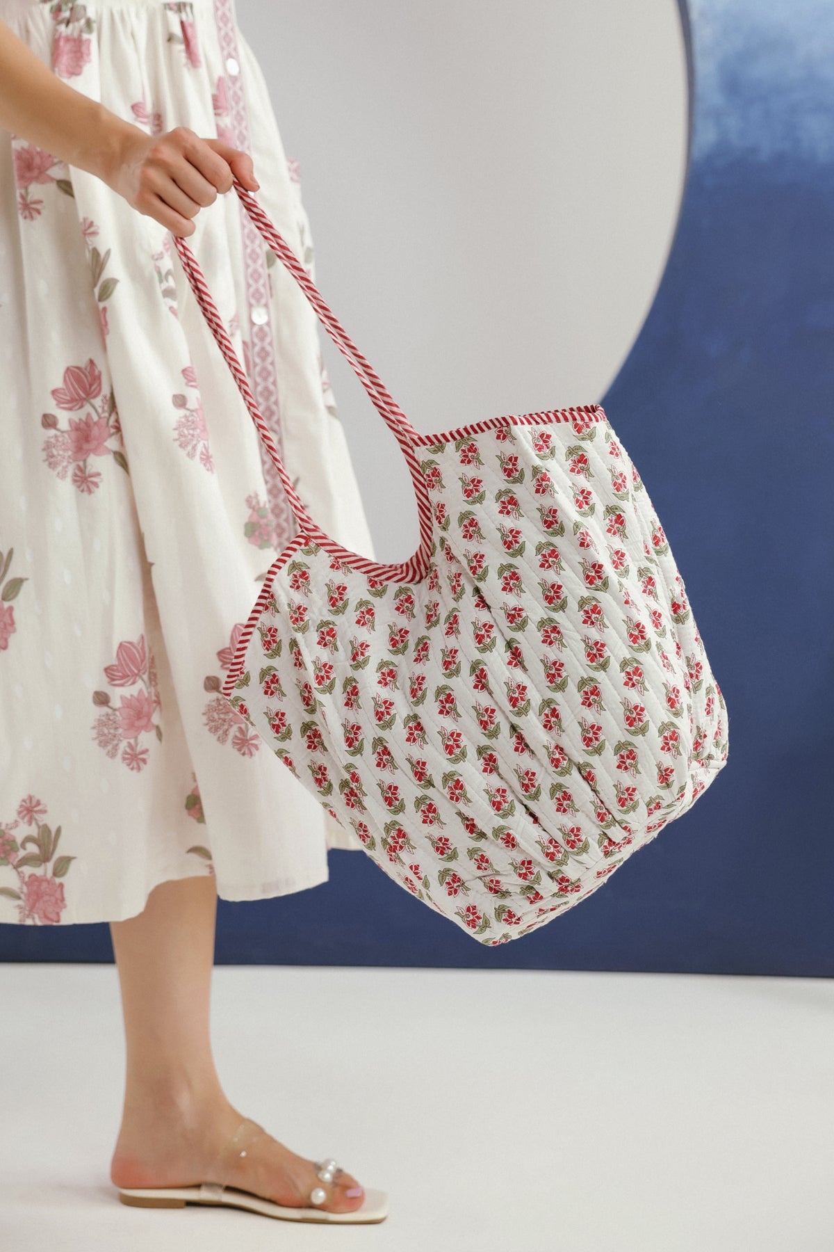 Phoolwari Quilted Boho Tote Bag