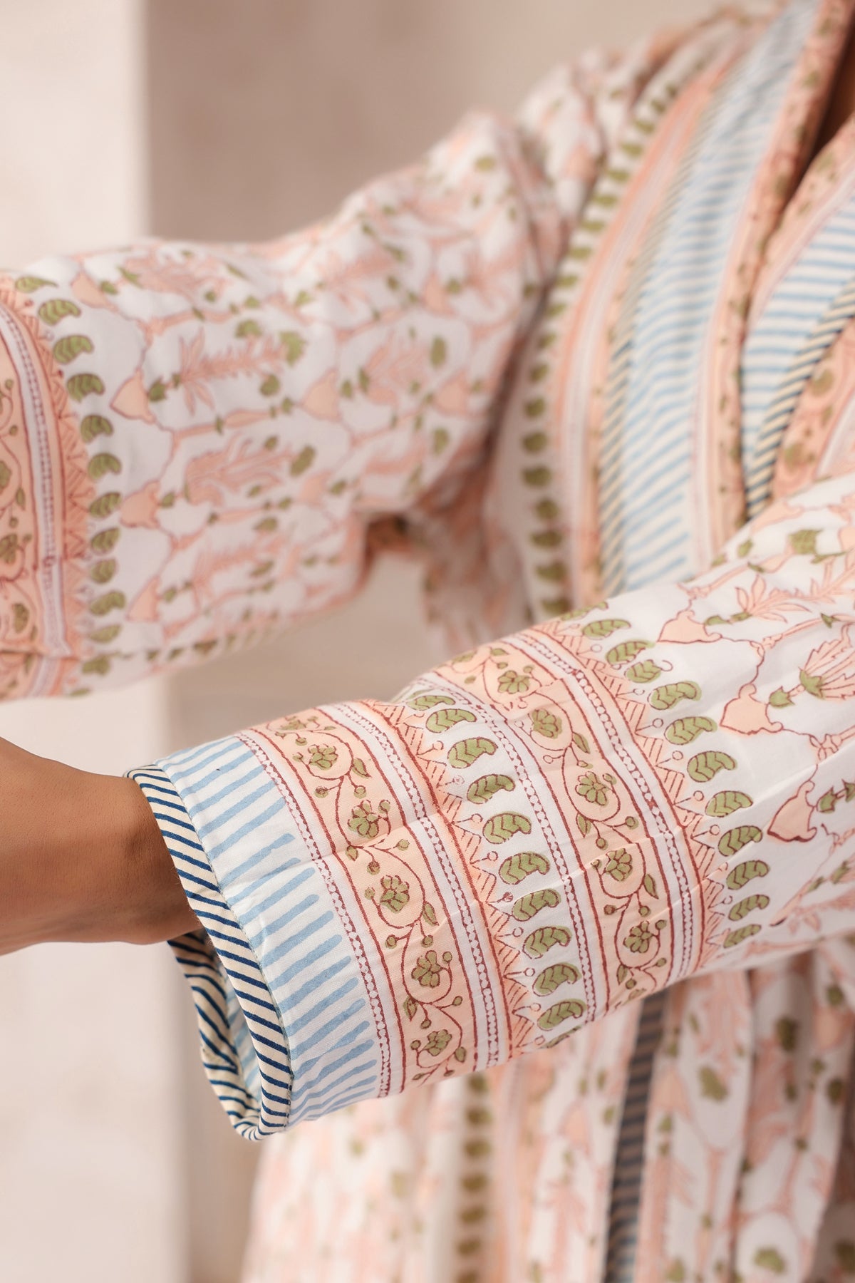 Lotus Bloom Printed Reversible Quilted Robes