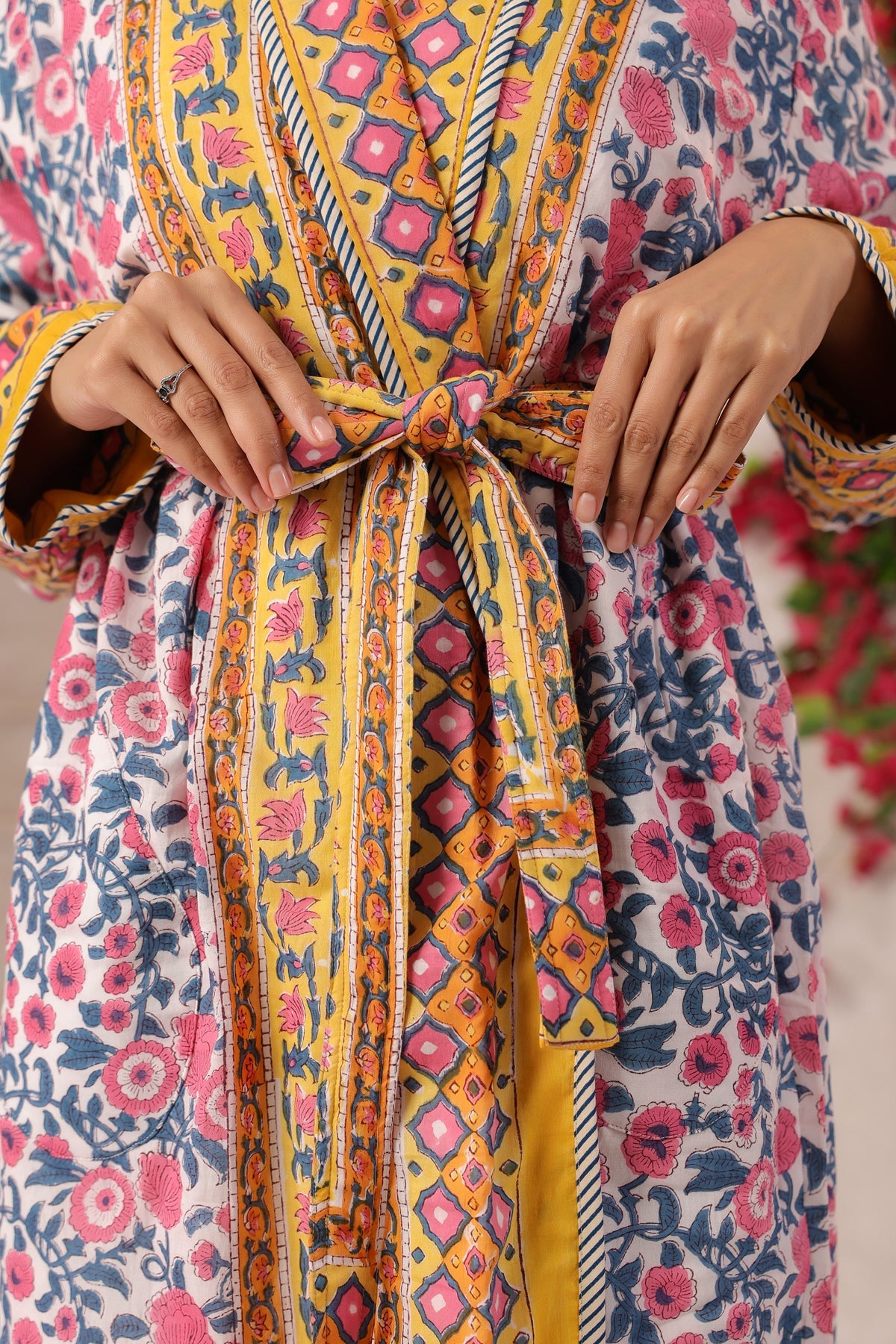 Basanti Printed Reversible Quilted Robes