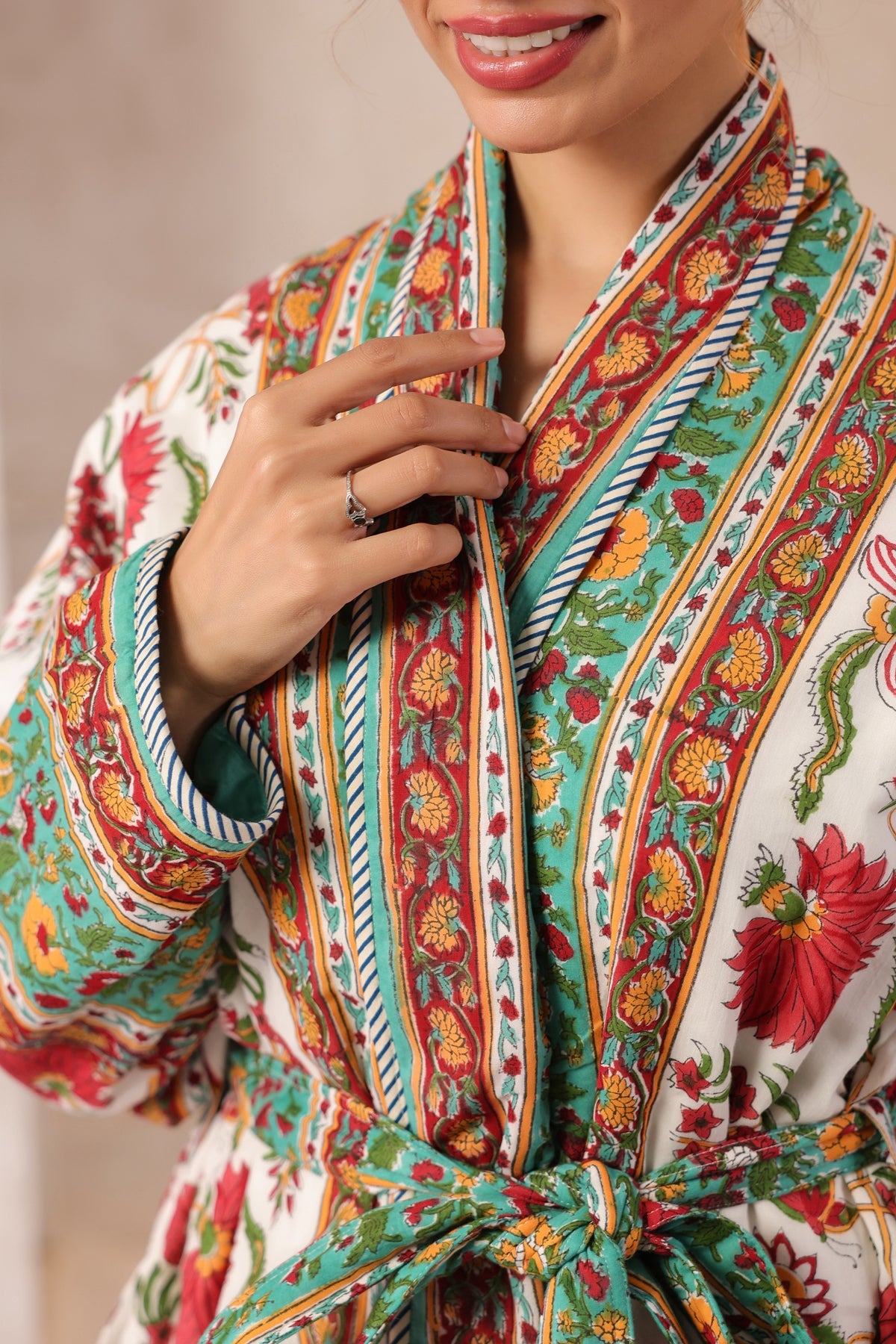 Gulbagh Robe Printed Reversible Quilted Robes