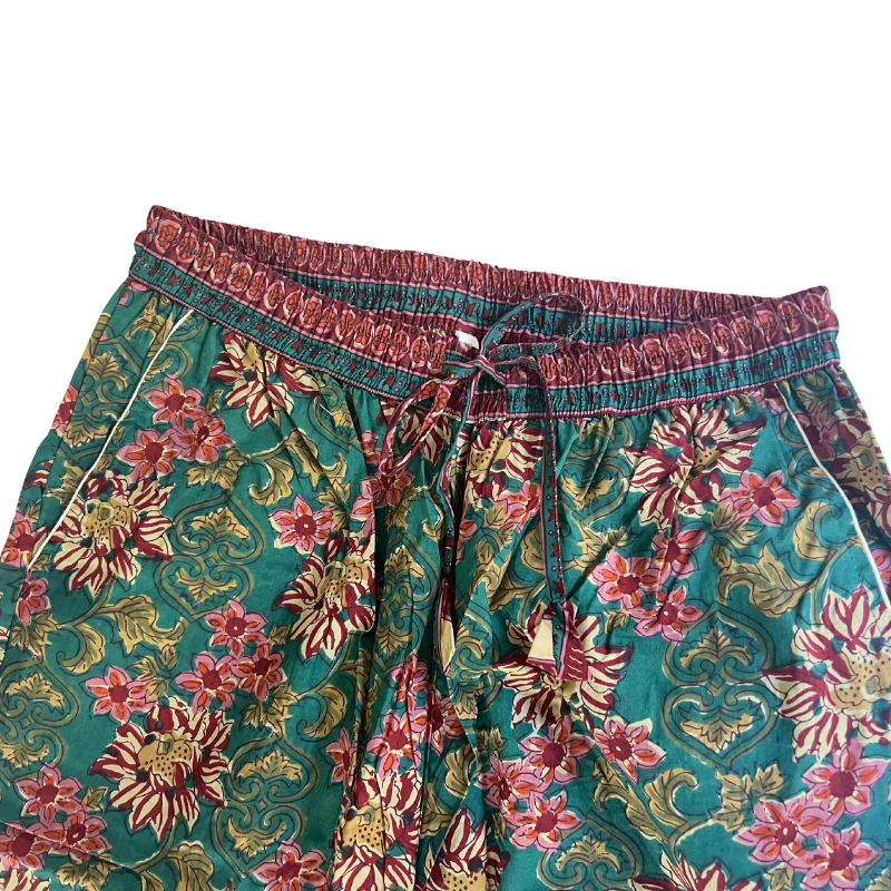 Boho Block Print Lounge Pants | Evergreen