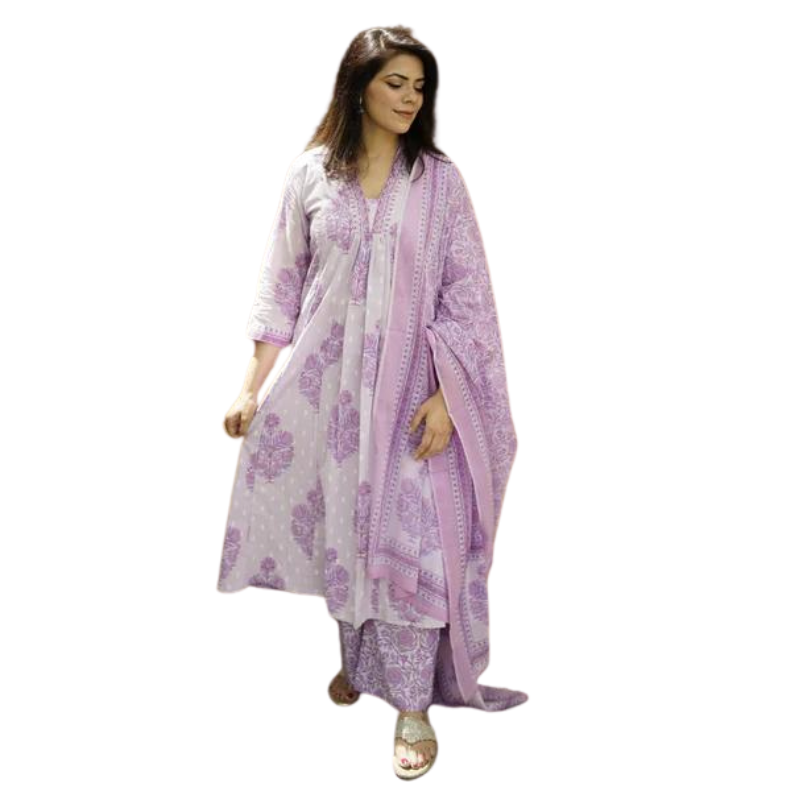 Kusum Kurta Set | Purple