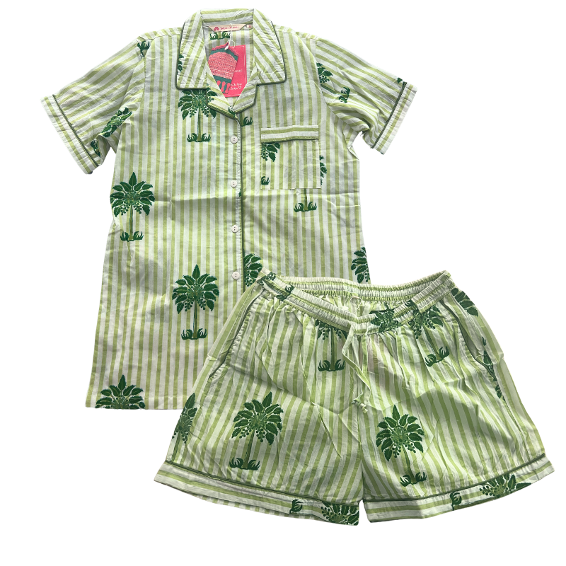 Shanti PJ Set Short | Summer Palms