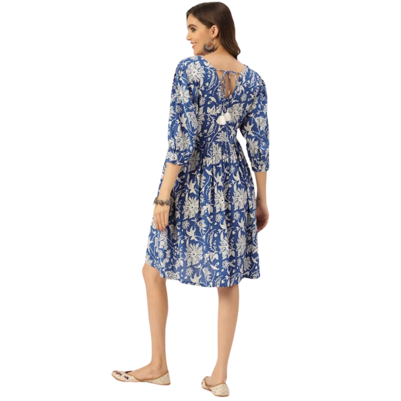 Hawa Mahal Dress | Deep Blue