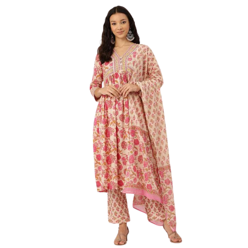 Kamini Kurta Set | Rose