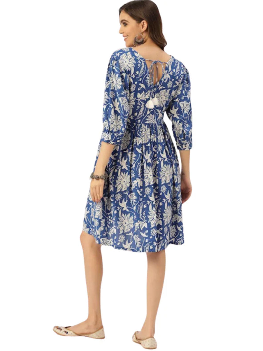 Hawa Mahal Dress | Deep Blue