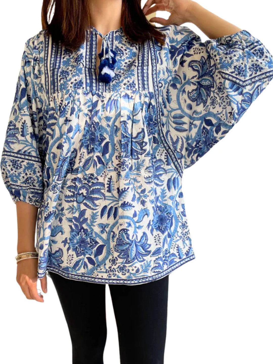 Boho Dreams Top | Neelkanth Blue
