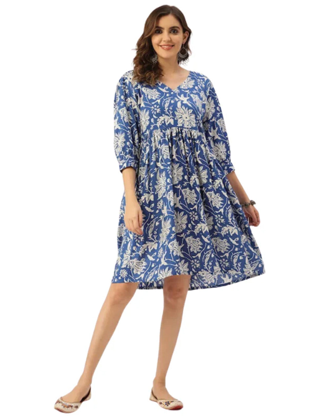 Hawa Mahal Dress | Deep Blue