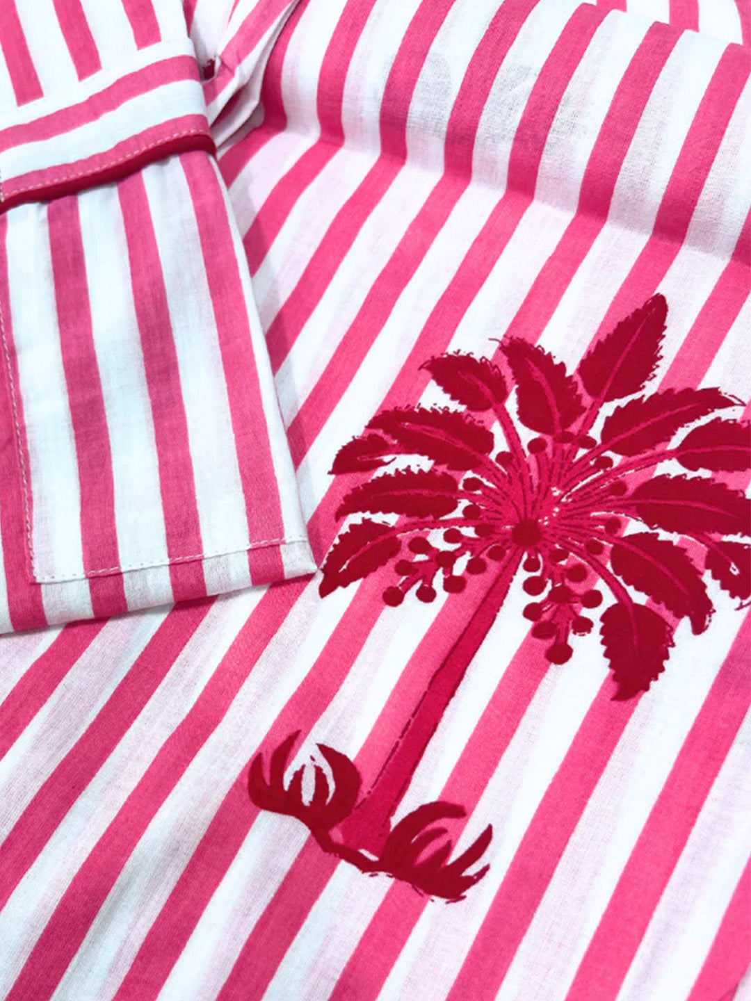 Shanti PJ Set Short | Pink Palms