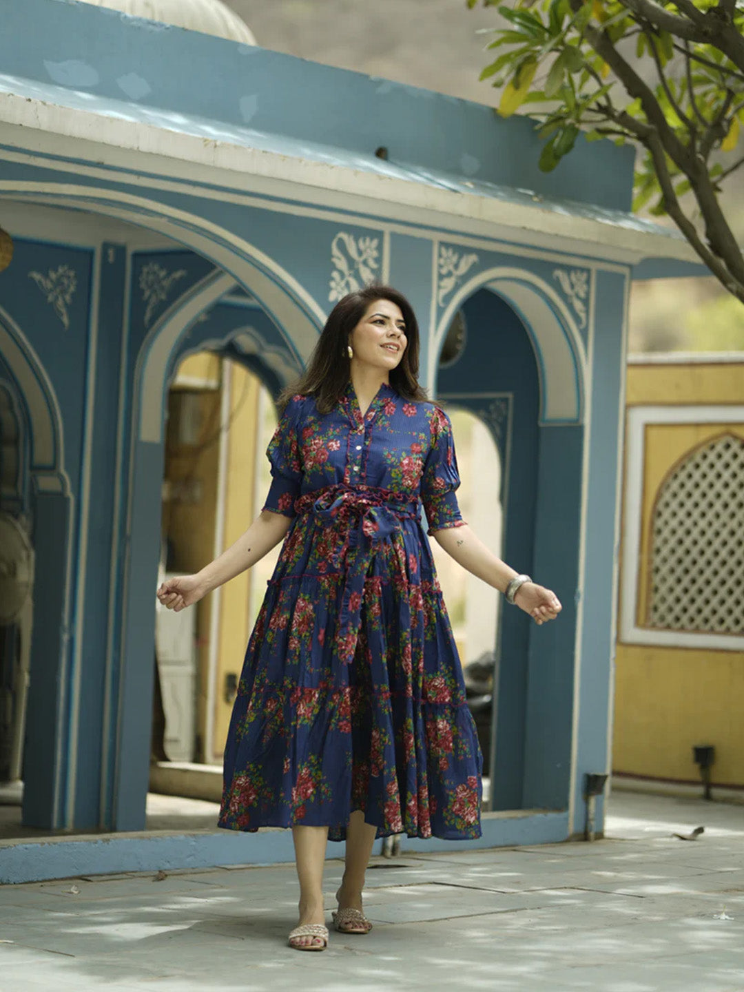 Saumya Dress | Deep Blue