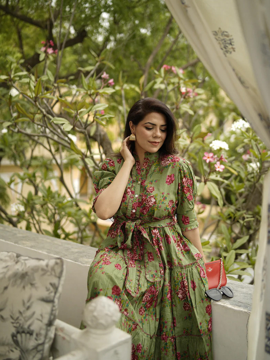 Saumya Dress | Green Garden