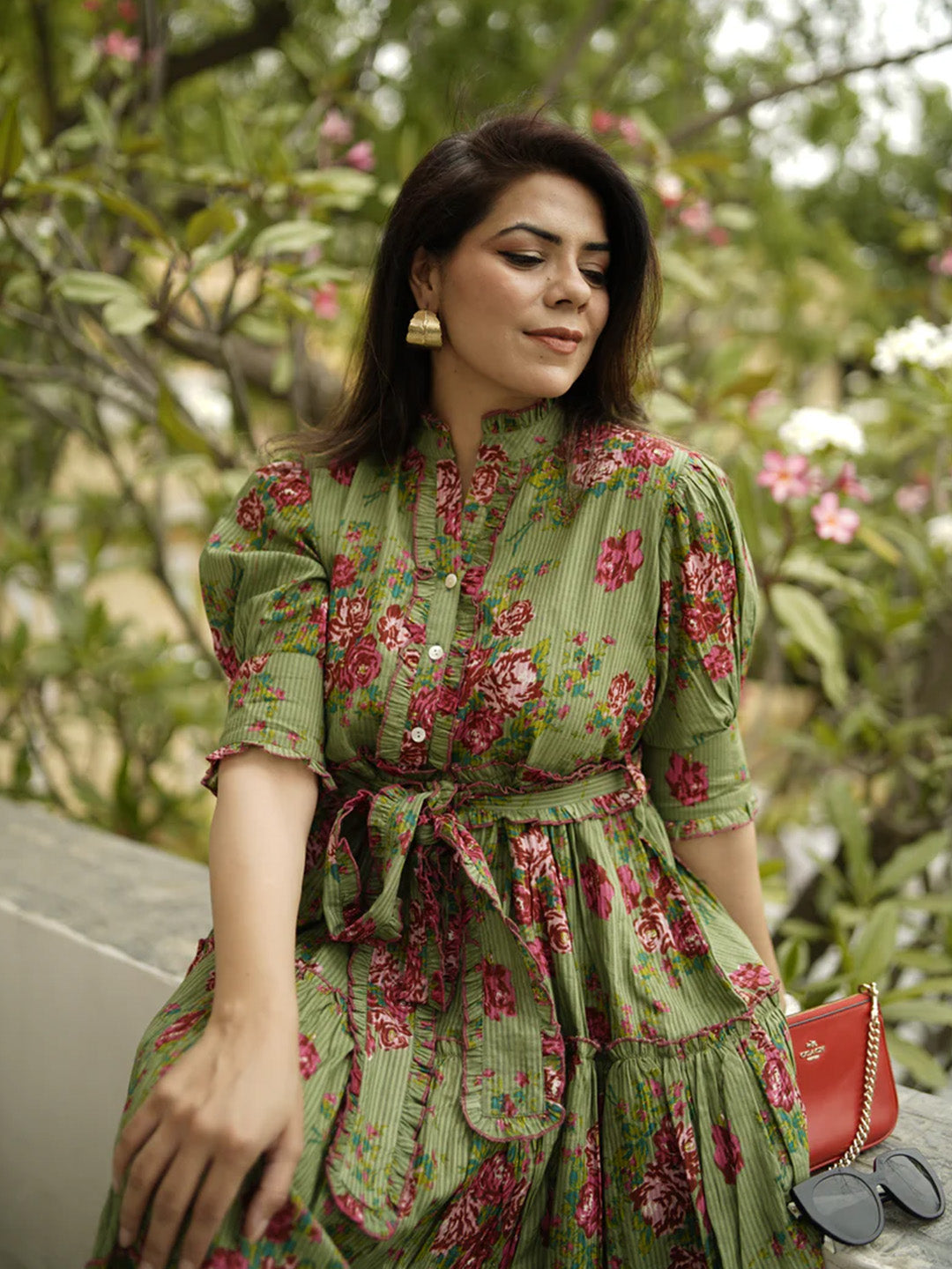 Saumya Dress | Green Garden