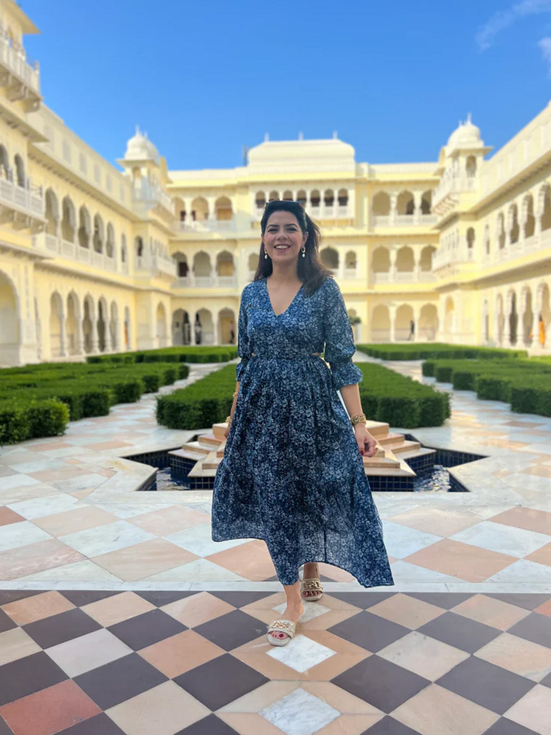 Tie Back Maxi Dress | Indigo