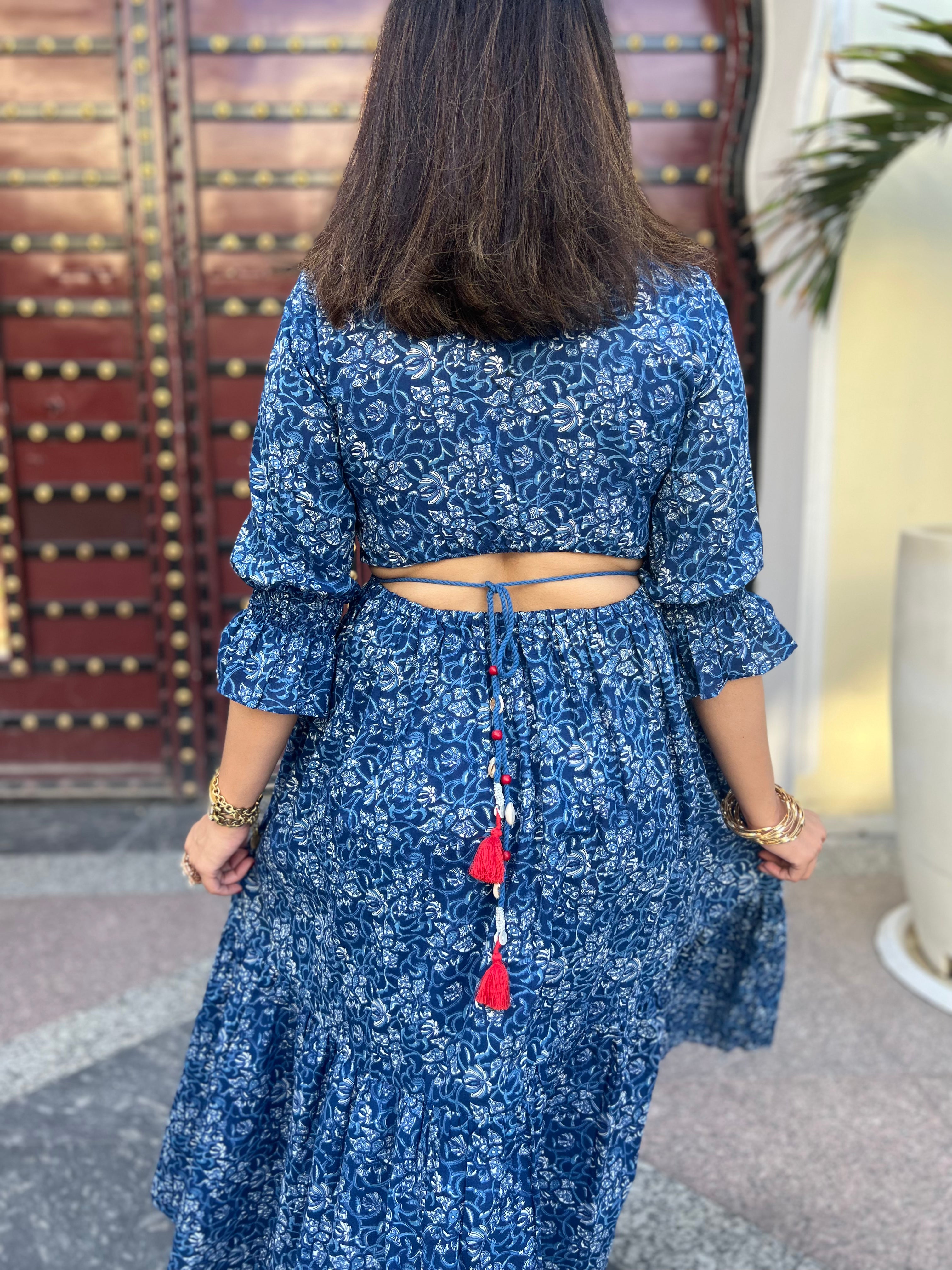 Tie Back Maxi Dress | Indigo