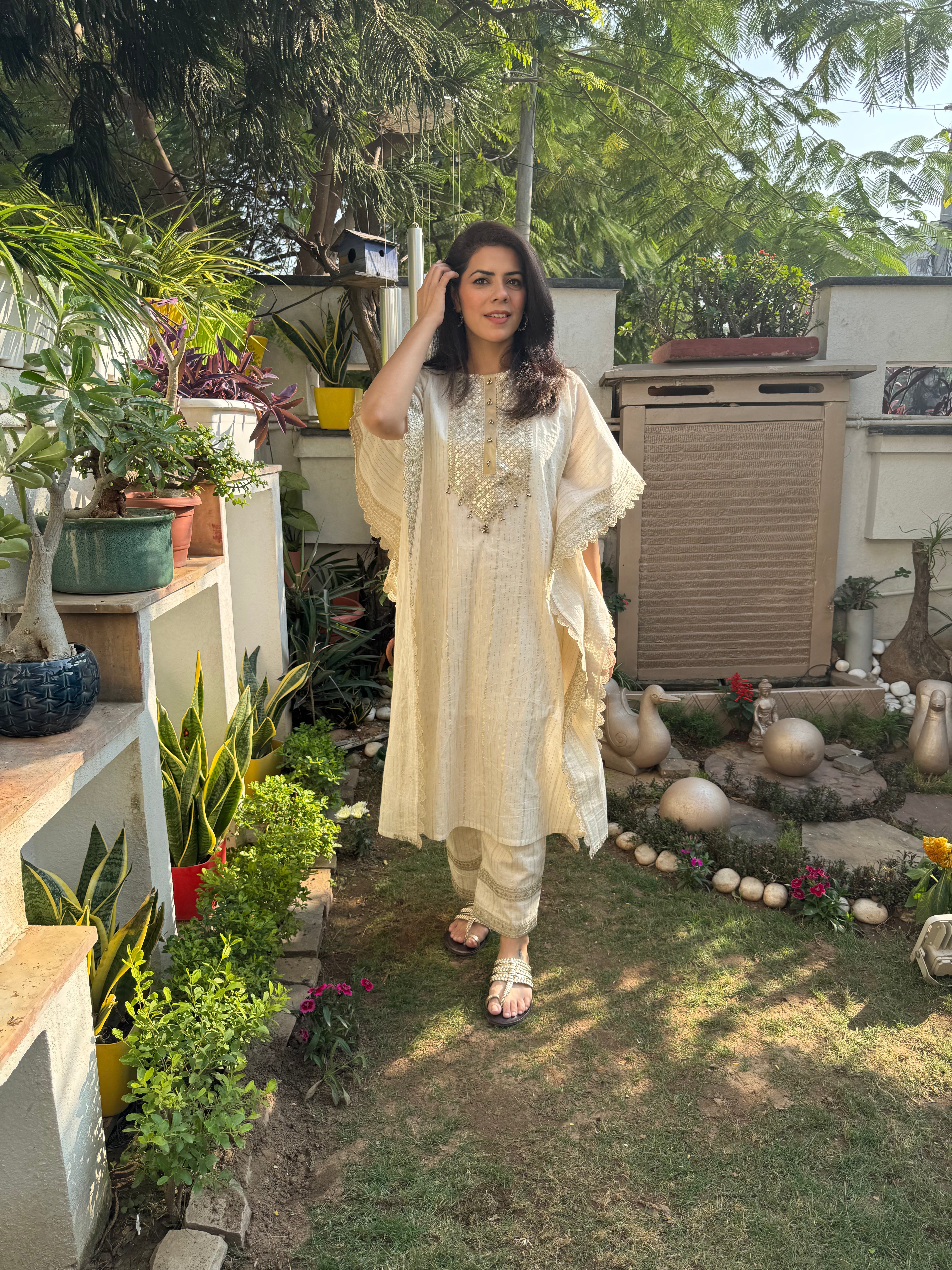 Lurex Kaftan, Inner and Palazzo Set