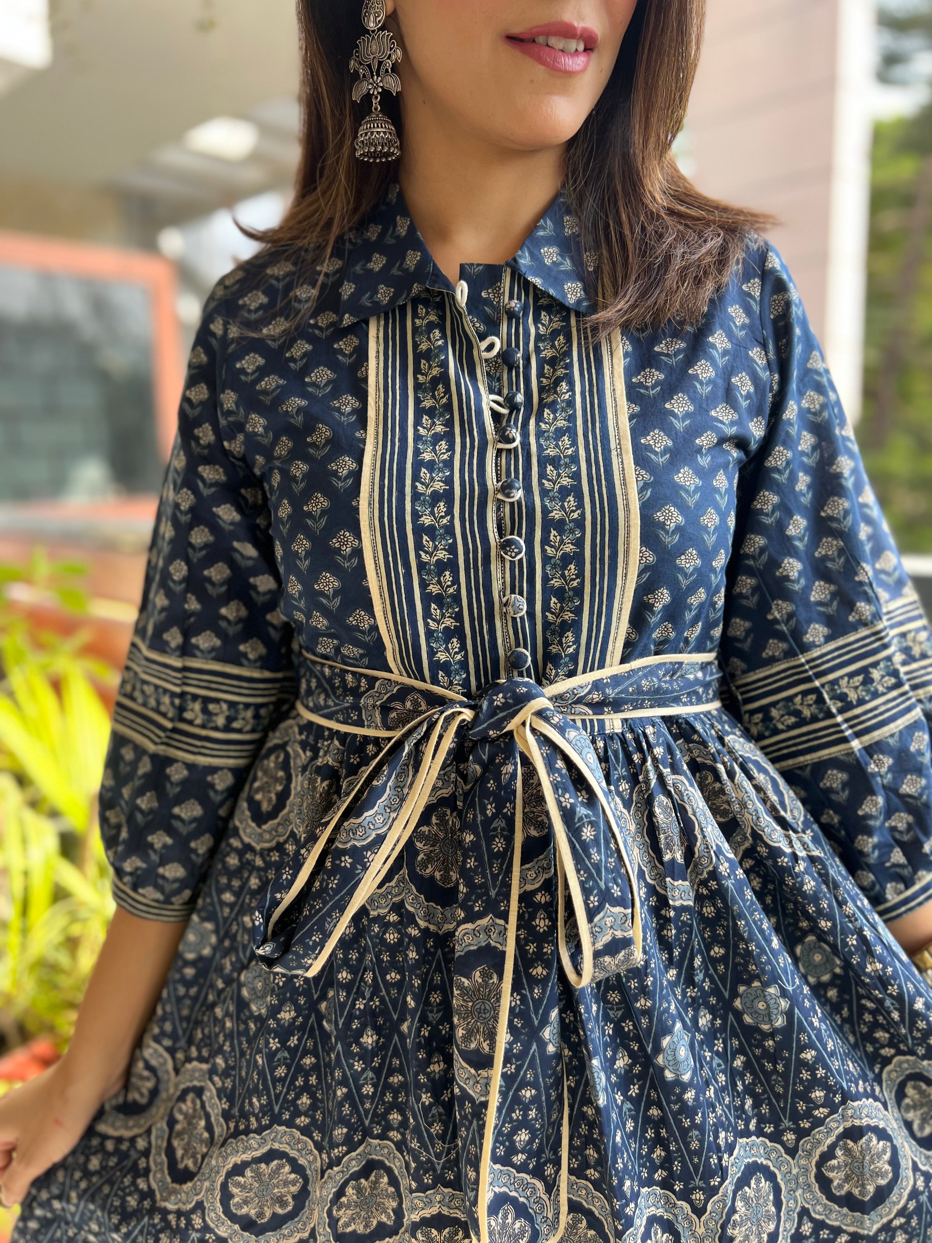 Kalyani Dress | Deep Blue