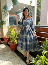 Kalyani Dress | Deep Blue