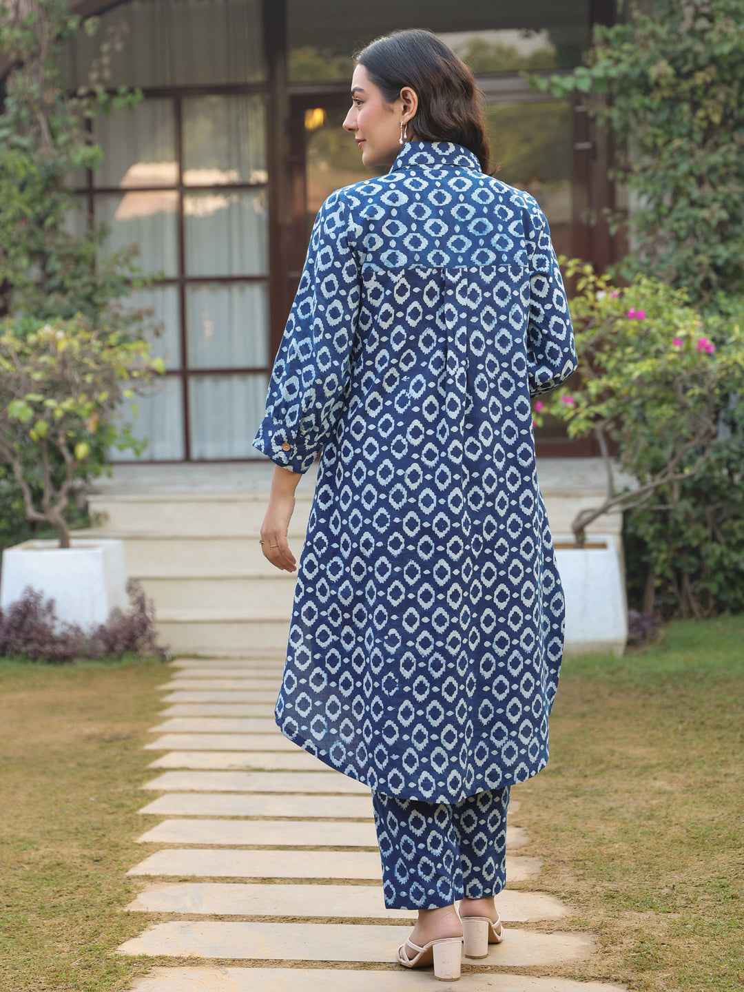 Indigo Handblock Printed Cotton Co-Ord Set