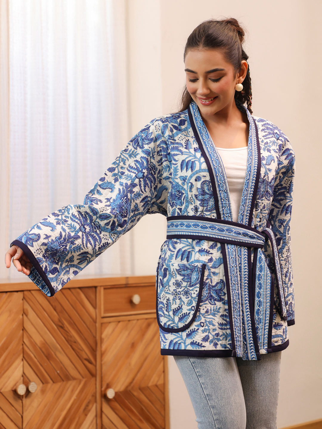 Neelkanth Quilted Jacket with Pockets